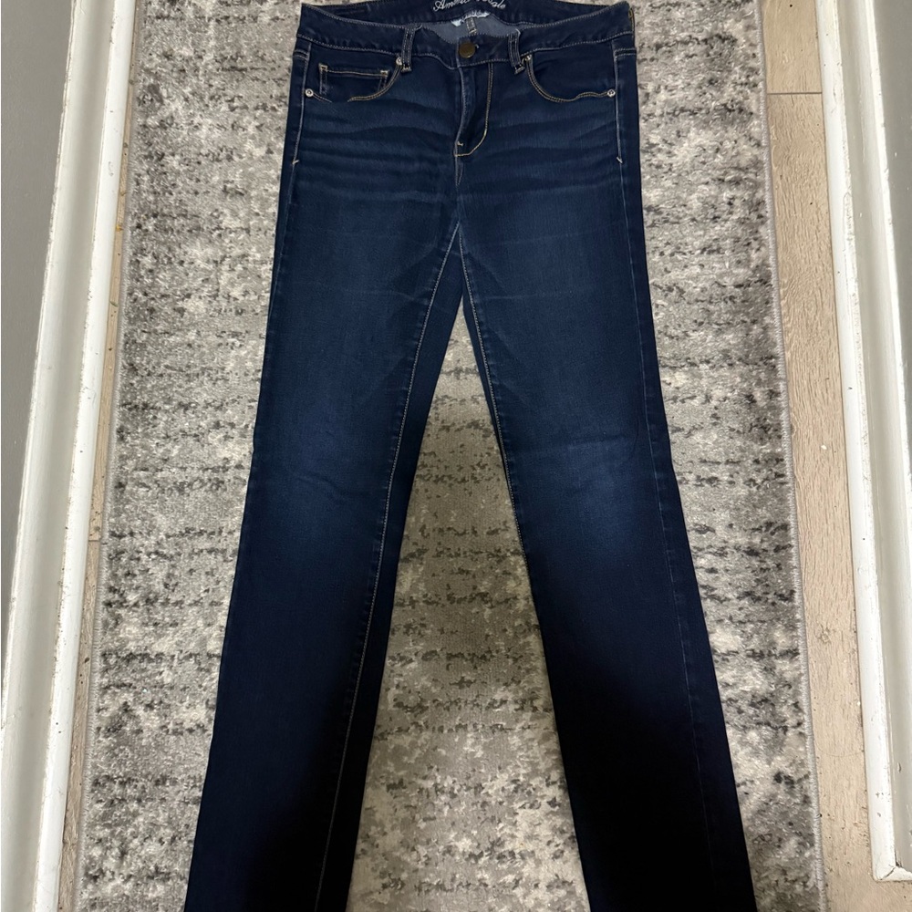 •AMERICAN EAGLE •WMNS • SZ 12 •Classic Dark Blue Women's Jeans•